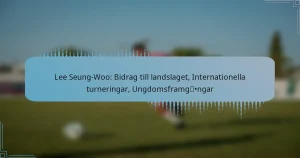 Lee Seung-Woo: Bidrag till landslaget, Internationella turneringar, Ungdomsframgångar