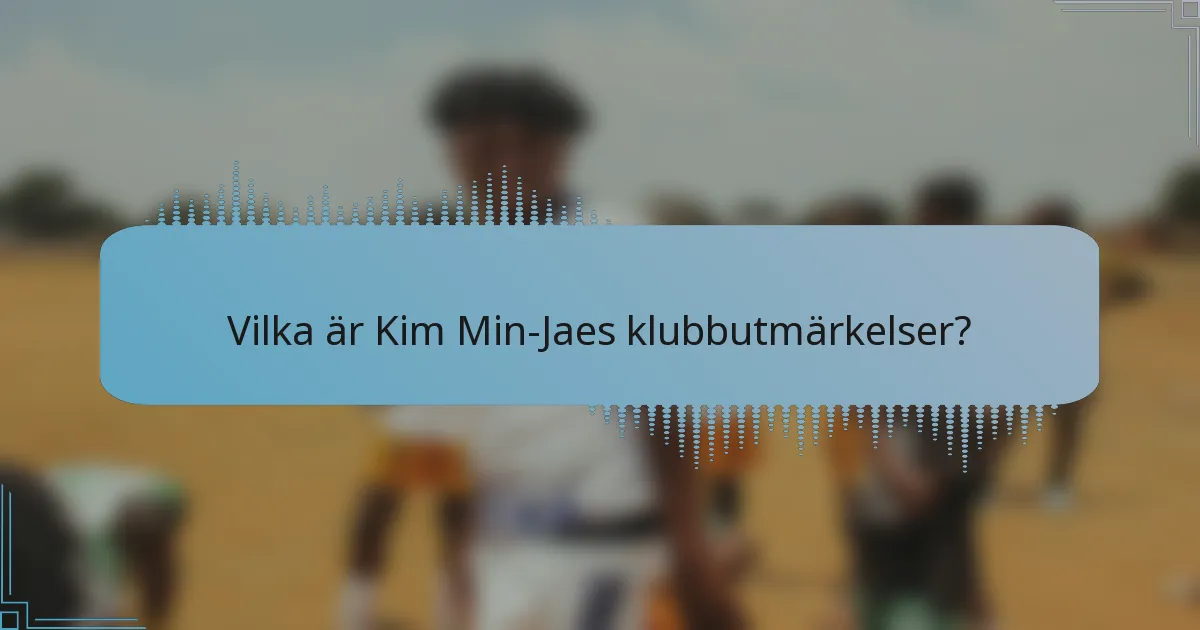 Vilka är Kim Min-Jaes klubbutmärkelser?